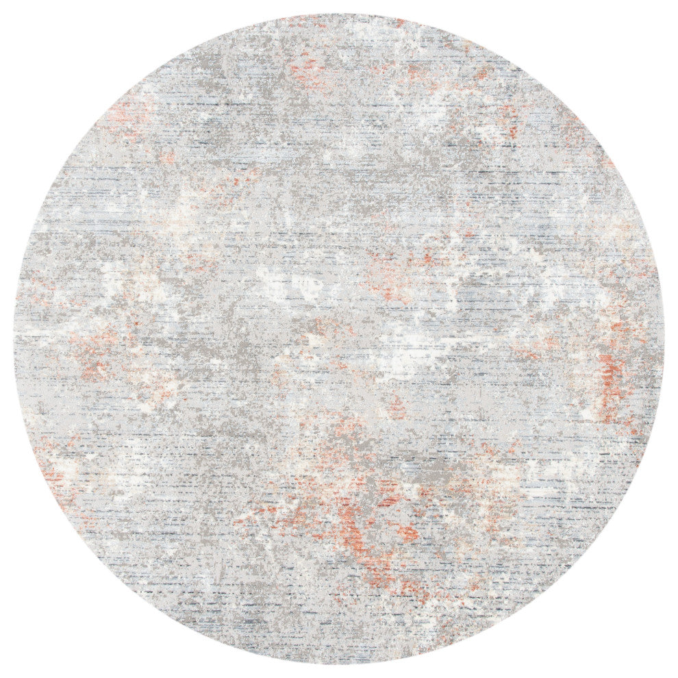Safavieh Dream Collection DRM429 Rug, Grey/Multi, 6'7" Round