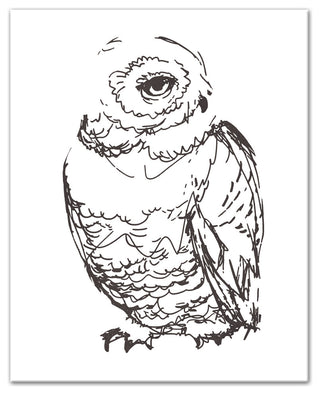 "Owl Sketch" Canvas Wall Art, 16"x20"