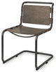 Set of 2 Dark Brown Leather Dining or Side Chairs
