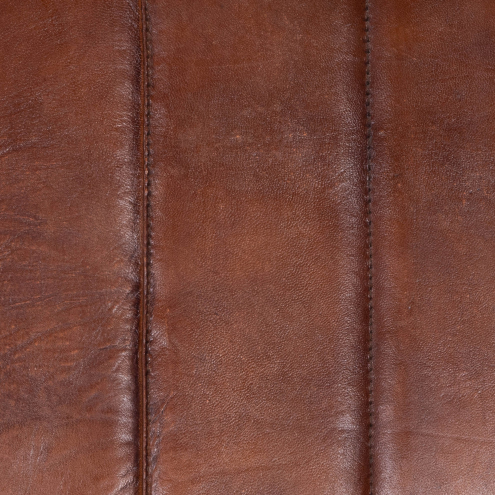 Butler Phoenix Leather and Metal Bench