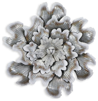 Galvanized Metal Flower Wall Decor