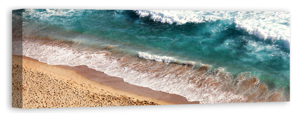 Crashing Waves 12x36 Canvas Wall Art