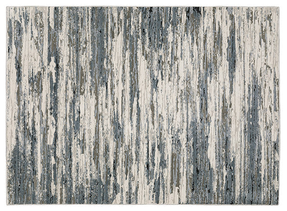 Oriental Weavers Caravan Blue and Gray 9'10"x12'10" Indoor Rug