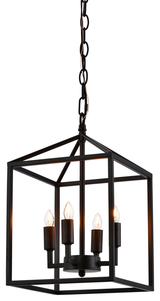 Lazzur Therain 4 Light 10" Matte Black Pendant