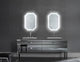 LED Lighted Octagon Wall Mount Bathroom Mirror With Defogger, 20"x30"