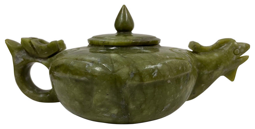 Consigned 20th Century Chinese Jade 9 pieces Tea set