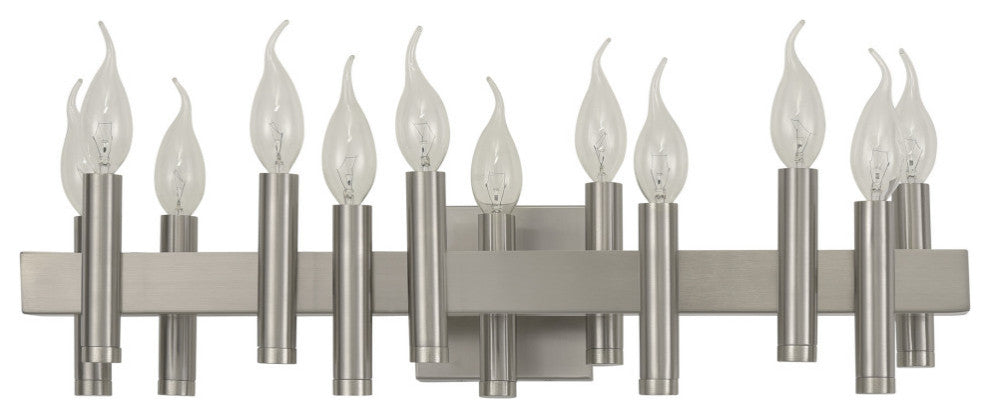 .-     Collette 12-Lt Bath - Satin Nickel