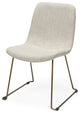 Cream And Gold Upholstered Fabric Side Chairs, Set of 2