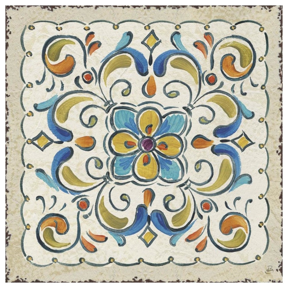 "Mediterranean Flair XIV" Digital Paper Print by Daphne Brissonnet, 38"x38"