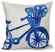 La Bicicleta Geometric Print Pillow, Dazzling Blue, 26"x26"