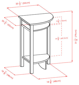Liso Corner Table, Cube Storage, Espresso
