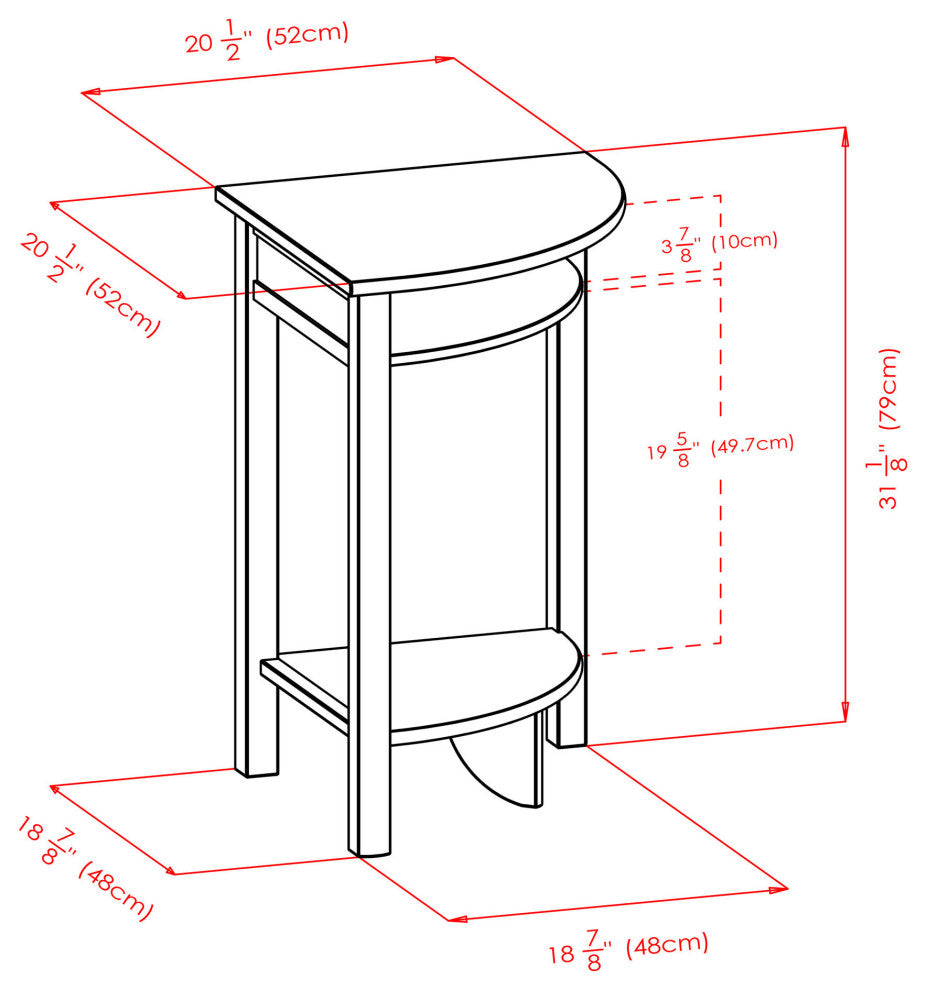 Liso Corner Table, Cube Storage, Espresso