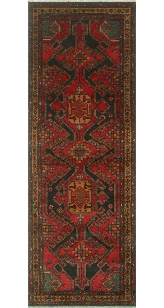 Fine Vintage Distressed Tracey Red Runner