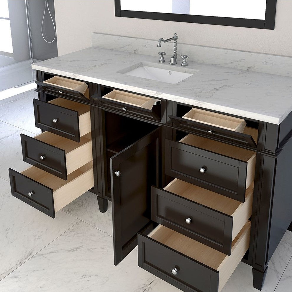 Allentown 60" Single Bathroom Vanity, Espresso