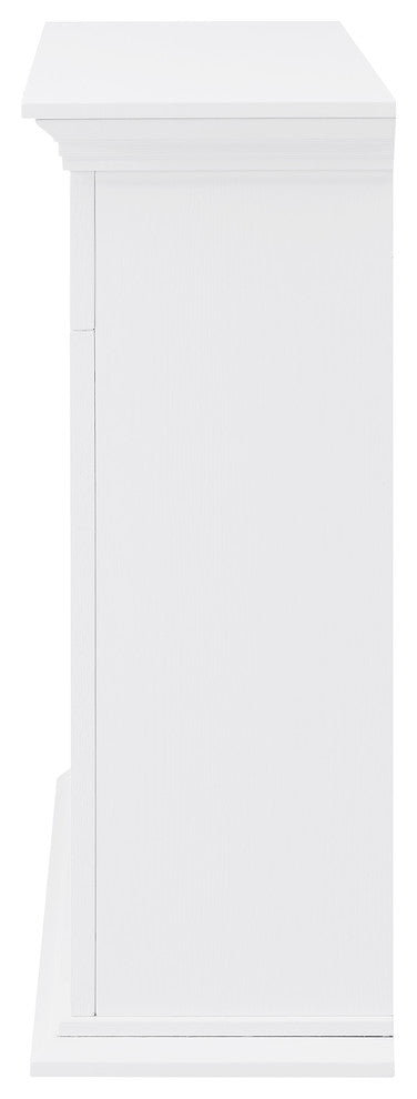 Torron Color Changing Marble Tiled Fireplace, White