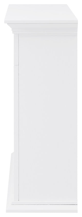 Torron Color Changing Marble Tiled Fireplace, White