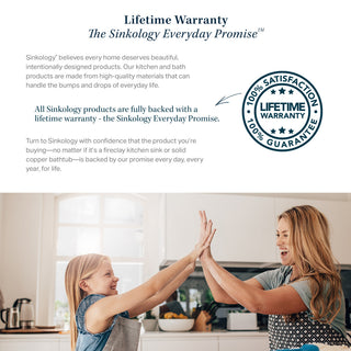 Parker White Fireclay 26" Single Bowl Quick-Fit Drop-In Kitchen Sink, 3 Holes