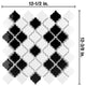 Hudson Tangier Mosaic Floor and Wall Tile, Black and White