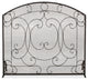Ella Iron Fireplace Screen, Black Brushed Gold