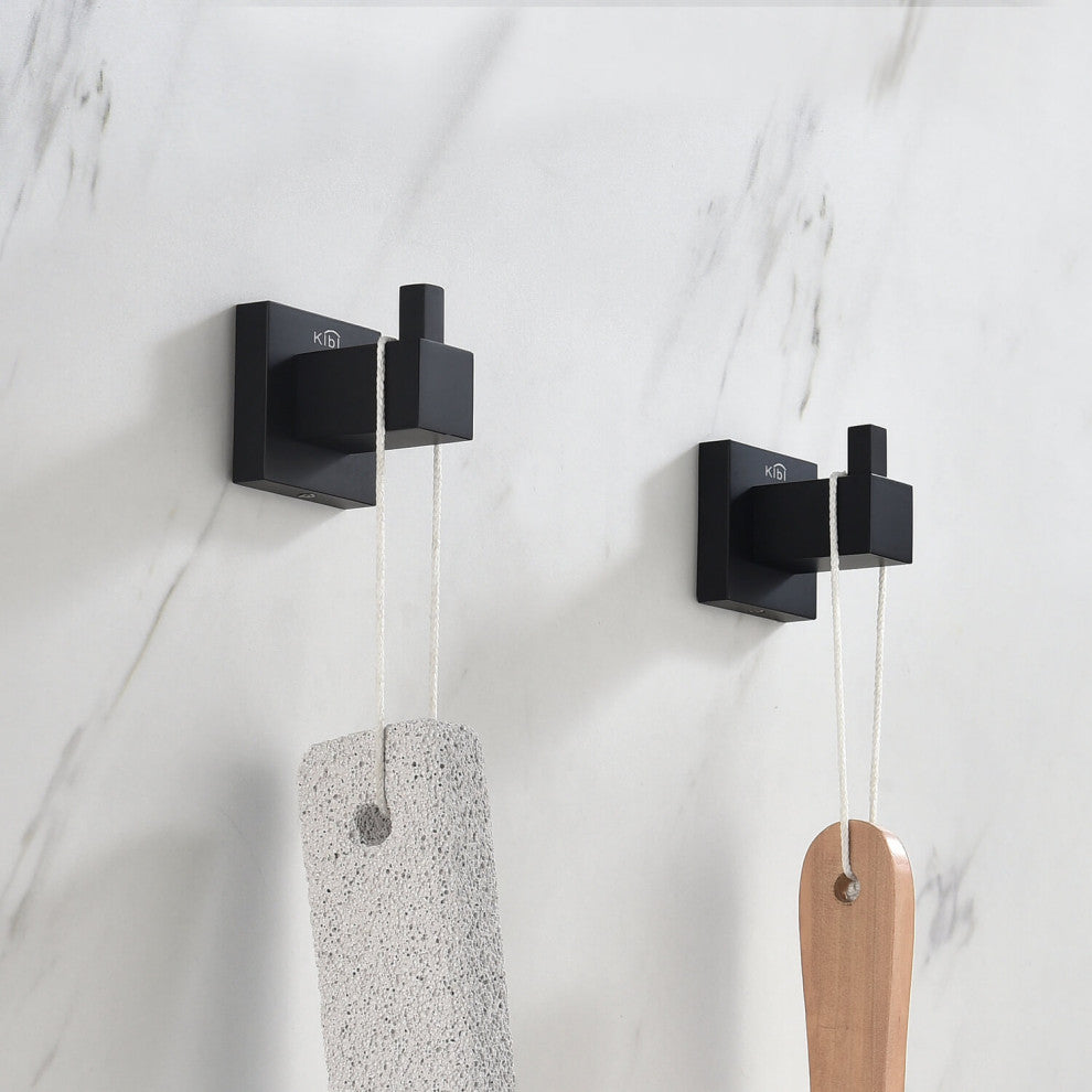 Cube Bathroom Robe Hook KBA1501, Matte Black