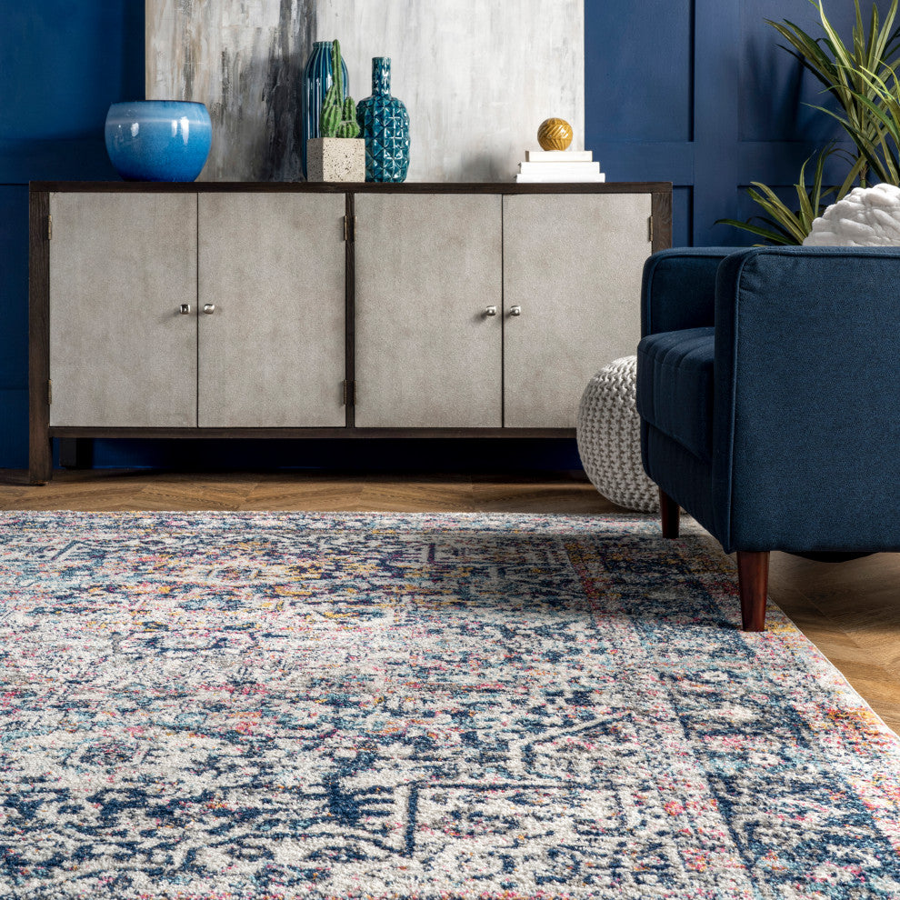 Nuloom Persian Vintage Raylene Area Rug, Blue 3'x5'