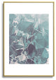 Emanuela Carratoni Teal Blue Geometric Marble Metal Framed Art Print