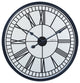 Cleopatra 22-Inch Round Mirror Wall Clock, Black