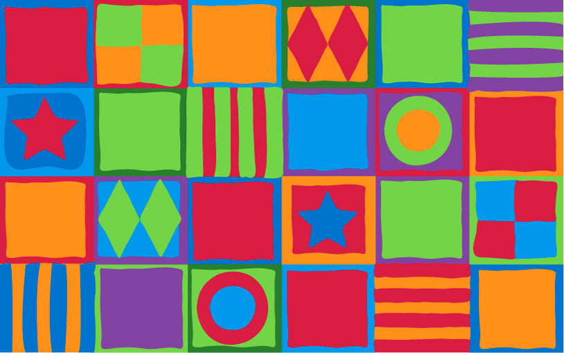 Patterned Squares Rug