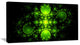 Cabalistic Green Fractal Design, Abstract Canvas Art Print, 40x20