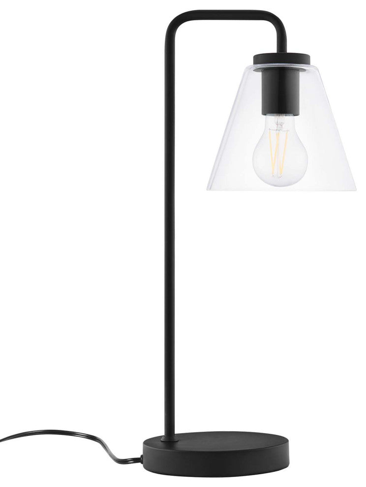Element Glass Table Lamp, Black