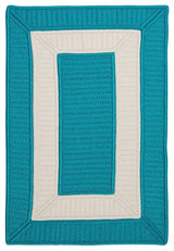 Rope Walk CB92 Turquoise Indoor/Outdoor Area Rug, Rectangular 4'x6'