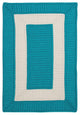 Rope Walk CB92 Turquoise Indoor/Outdoor Area Rug, Rectangular 4'x6'