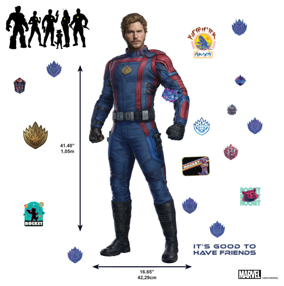Guardians of the Galaxy 3 Star-Lord Quill Giant Peel & Stick Wall Decals