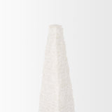 Pyramis White Rough Marble Obelisk 13"