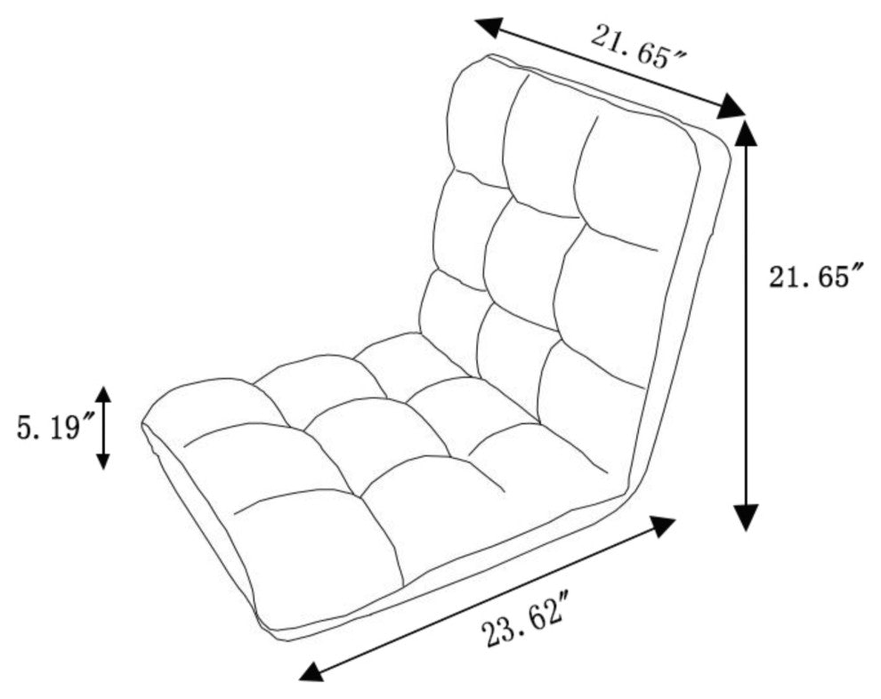 Loungie Supersoft Folding Adjustable Gaming Recliner Chair, Brown