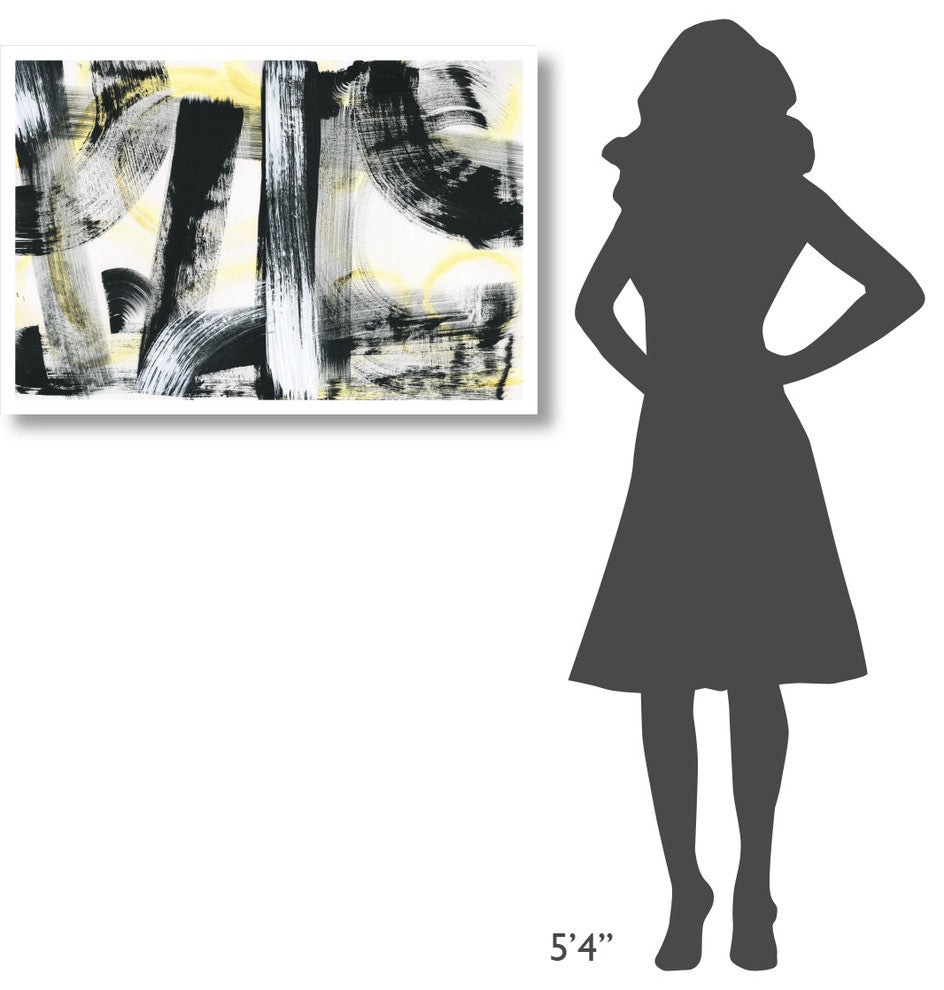 "LPs in 33 Light Yellow" Digital Paper Print by Sue Schlabach, 38"x26"