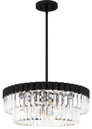 Four Light Pendant in Matte Black