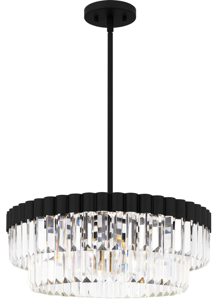 Four Light Pendant in Matte Black