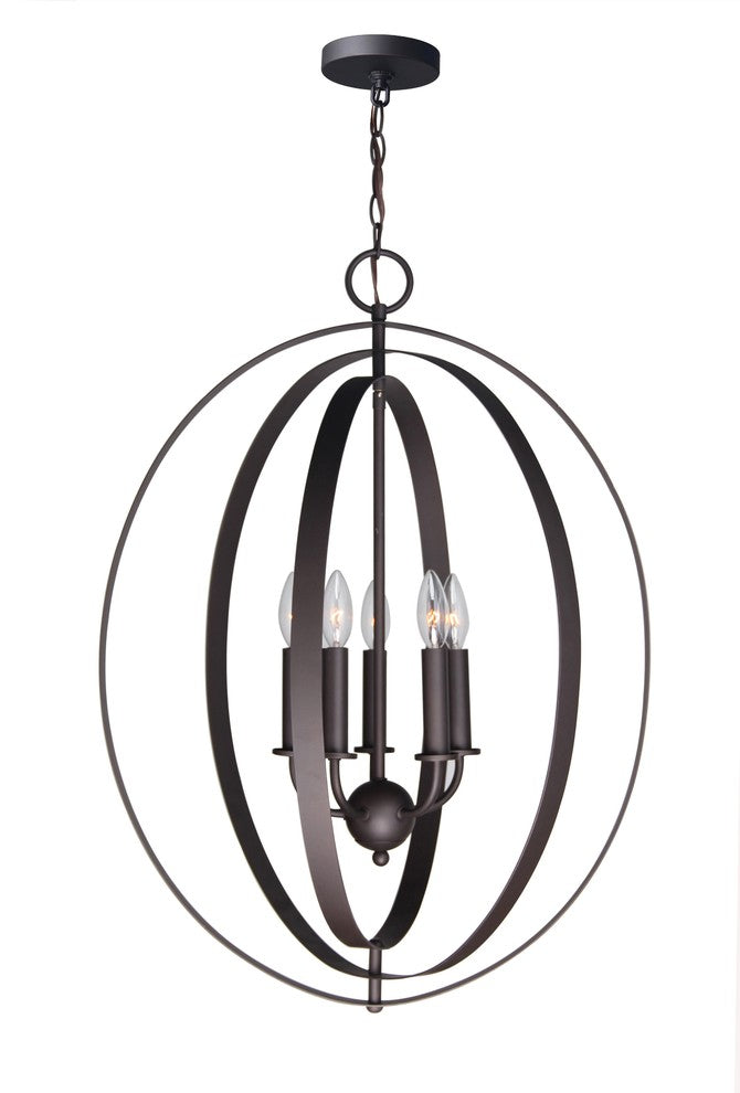 Woodbridge Lighting Camellia Oval 6-Light Pendant Chandelier, Bronze