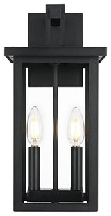 Home Living 7" Outdoor Wall Sconce, Black