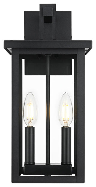 Home Living 7" Outdoor Wall Sconce, Black