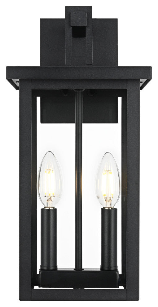 Home Living 7" Outdoor Wall Sconce, Black