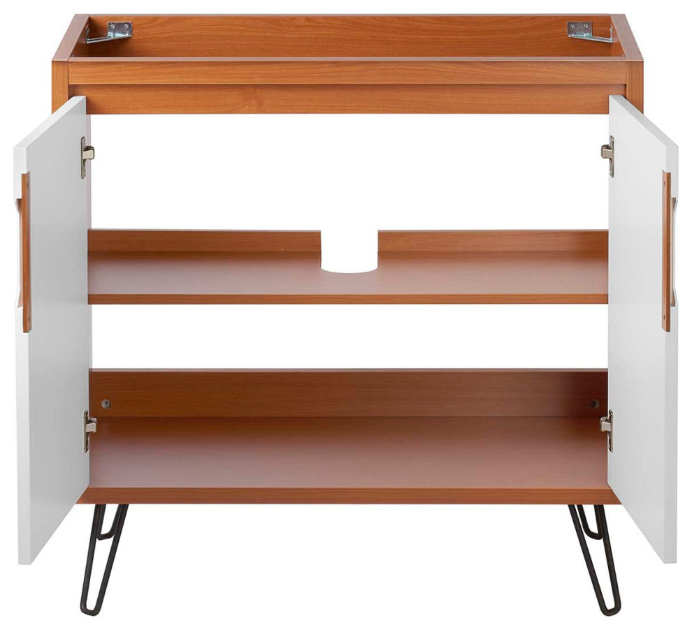 Energize 36" Bathroom Vanity Cabinet, Cherry White