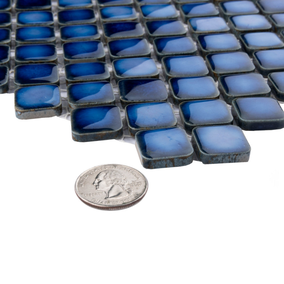 Hudson Diamond Sapphire Porcelain Floor and Wall Tile