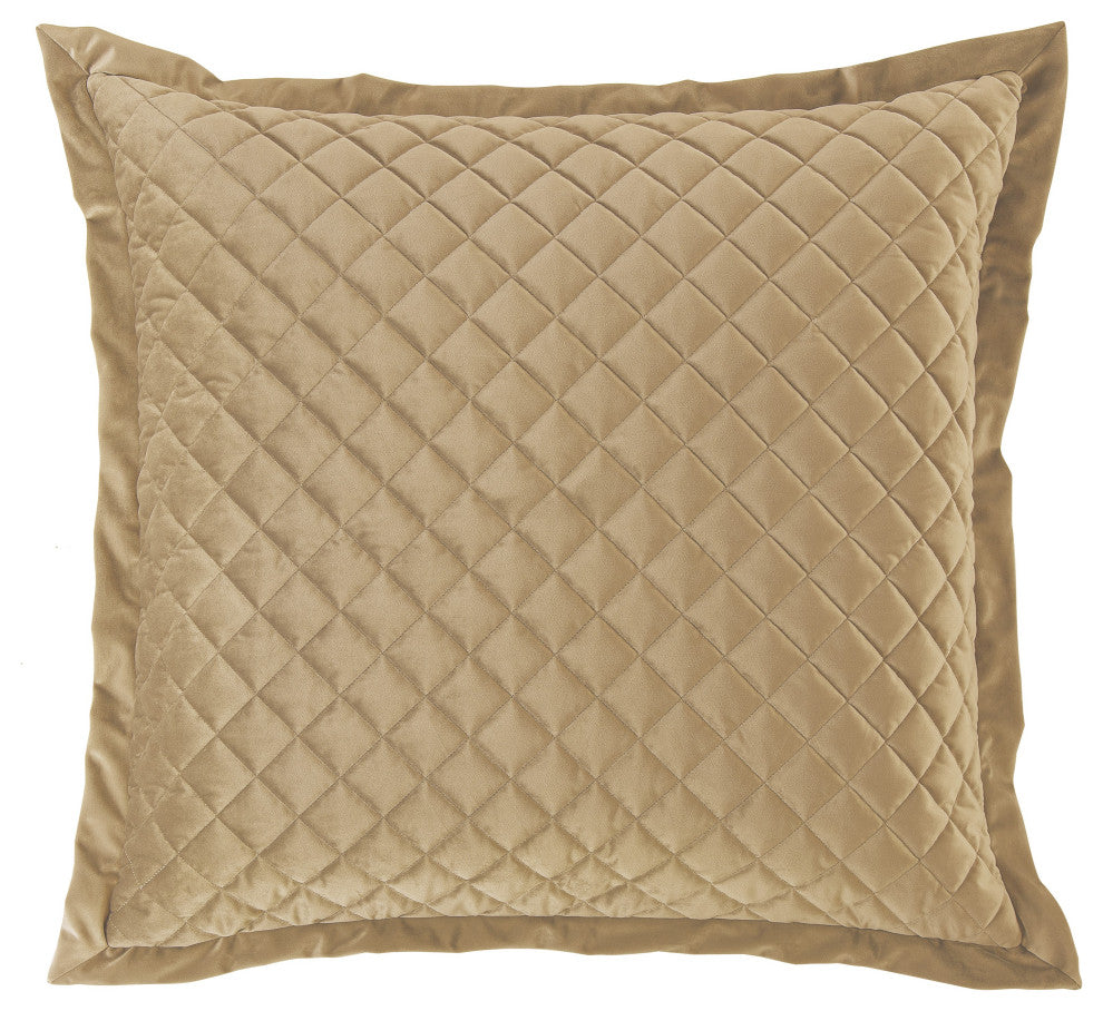 Velvet Euro Sham, 27"x27", Oatmeal