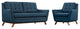 Modway Beguile Living Room Set Upholstered Fabric, Set of 2, Azure
