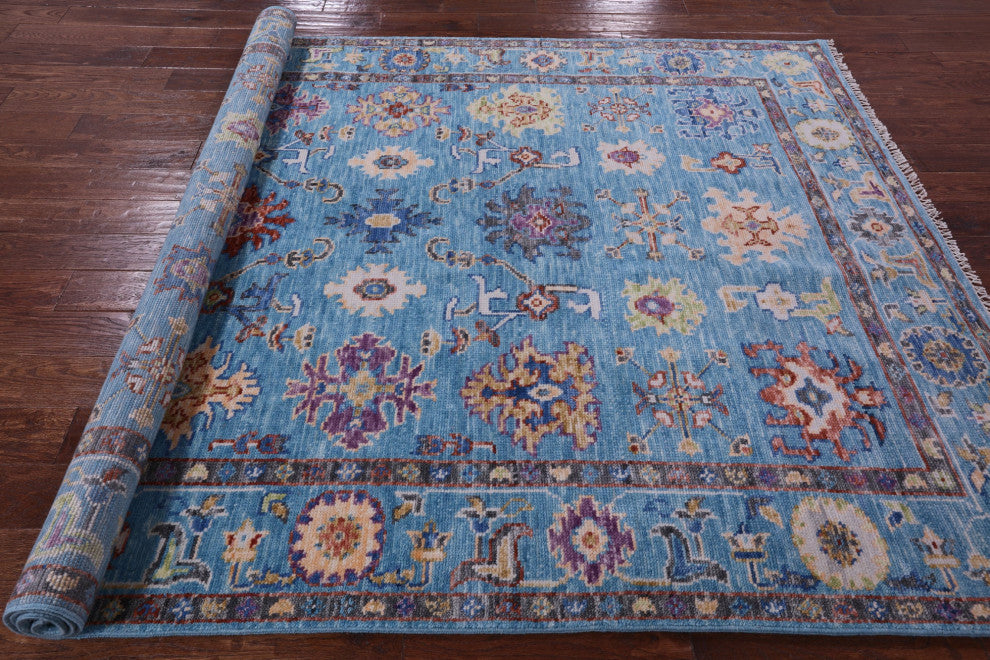 Turkish Oushak Hand-Knotted Wool Rug 6' 4" X 9' 2" - Q15656