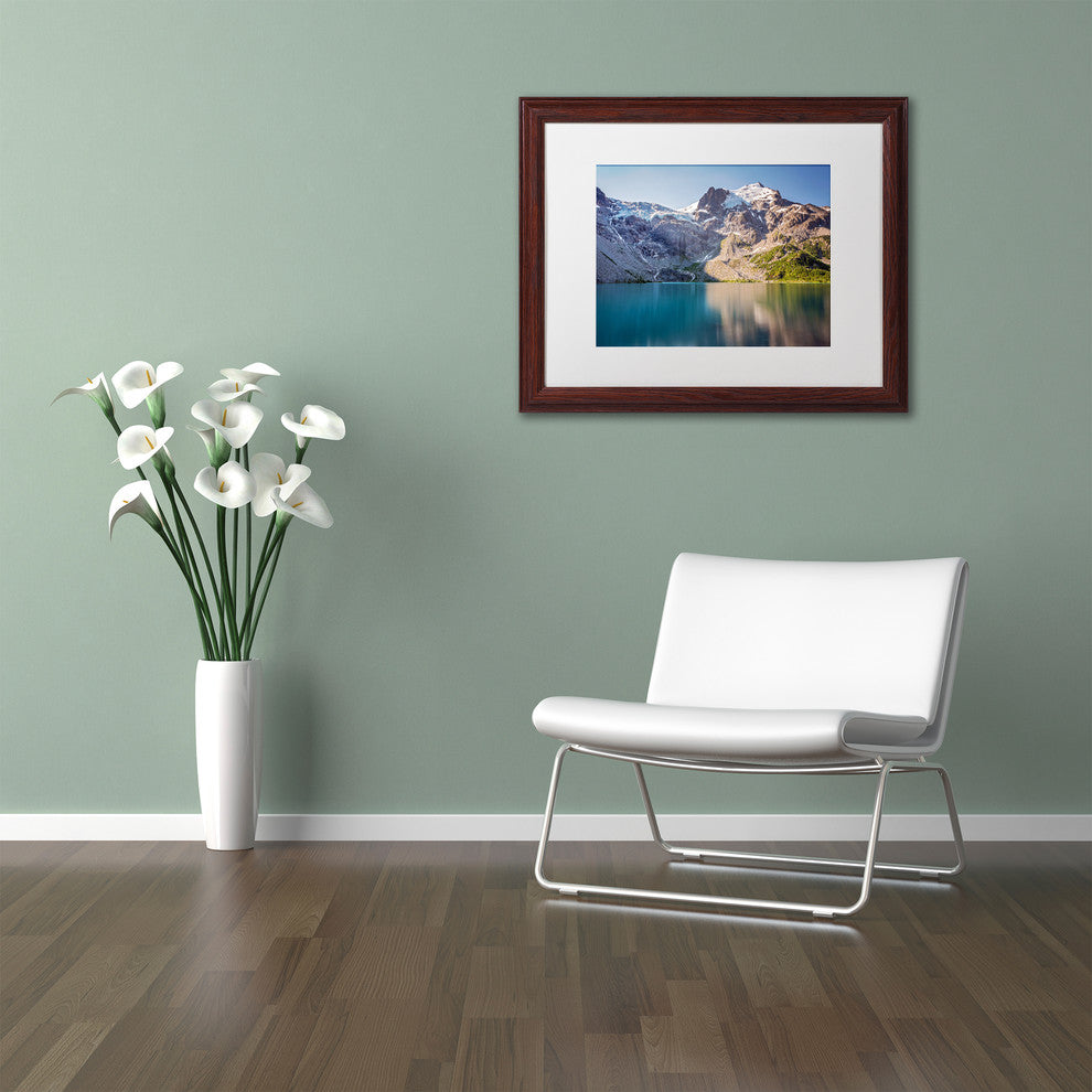 Pierre Leclerc ''Matier Glacier'' Matted Framed Art, Wood Frame, White, 20x16