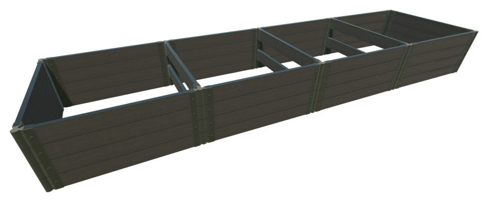Weathered Wood Raised Garden 4'x16'x22" 2" Profile