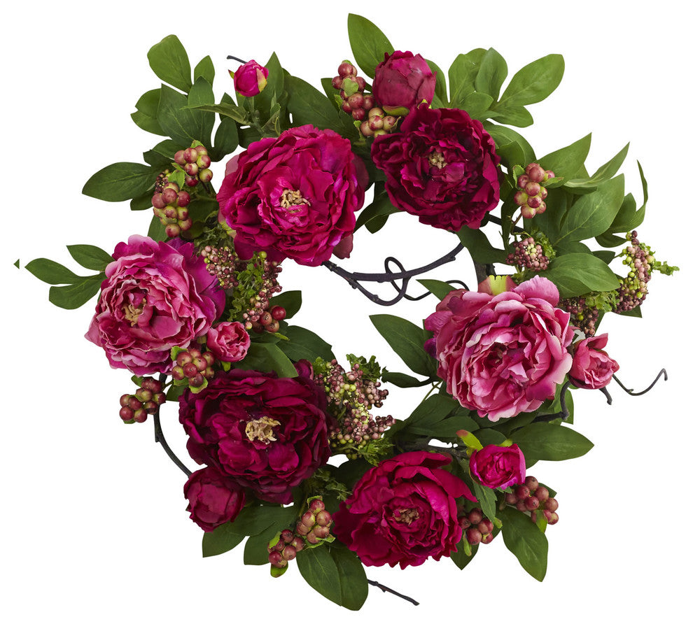 20'' Peony & Berry Wreath